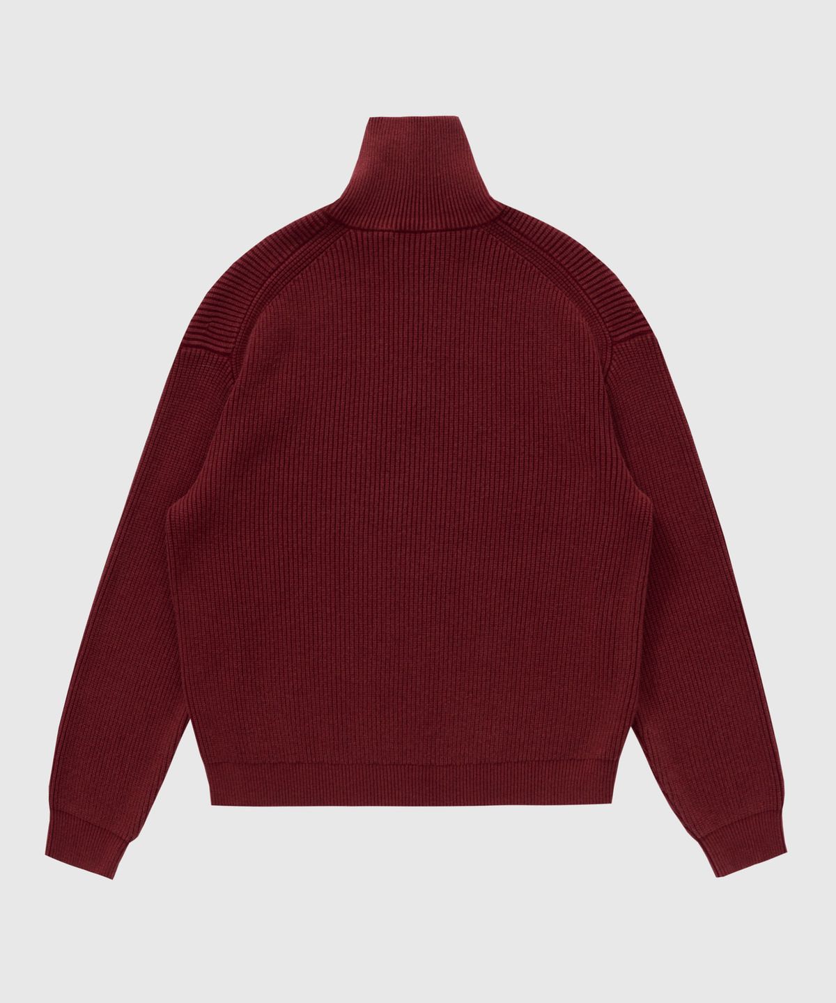 필프(PEALP) VINTAGE WASHED HALF KNIT ZIP-UP 76 (RED)
