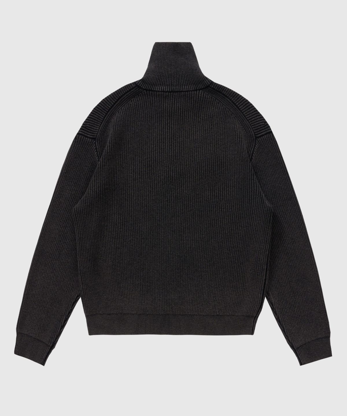 필프(PEALP) VINTAGE WASHED HALF KNIT ZIP-UP 76 (CHARCOAL)