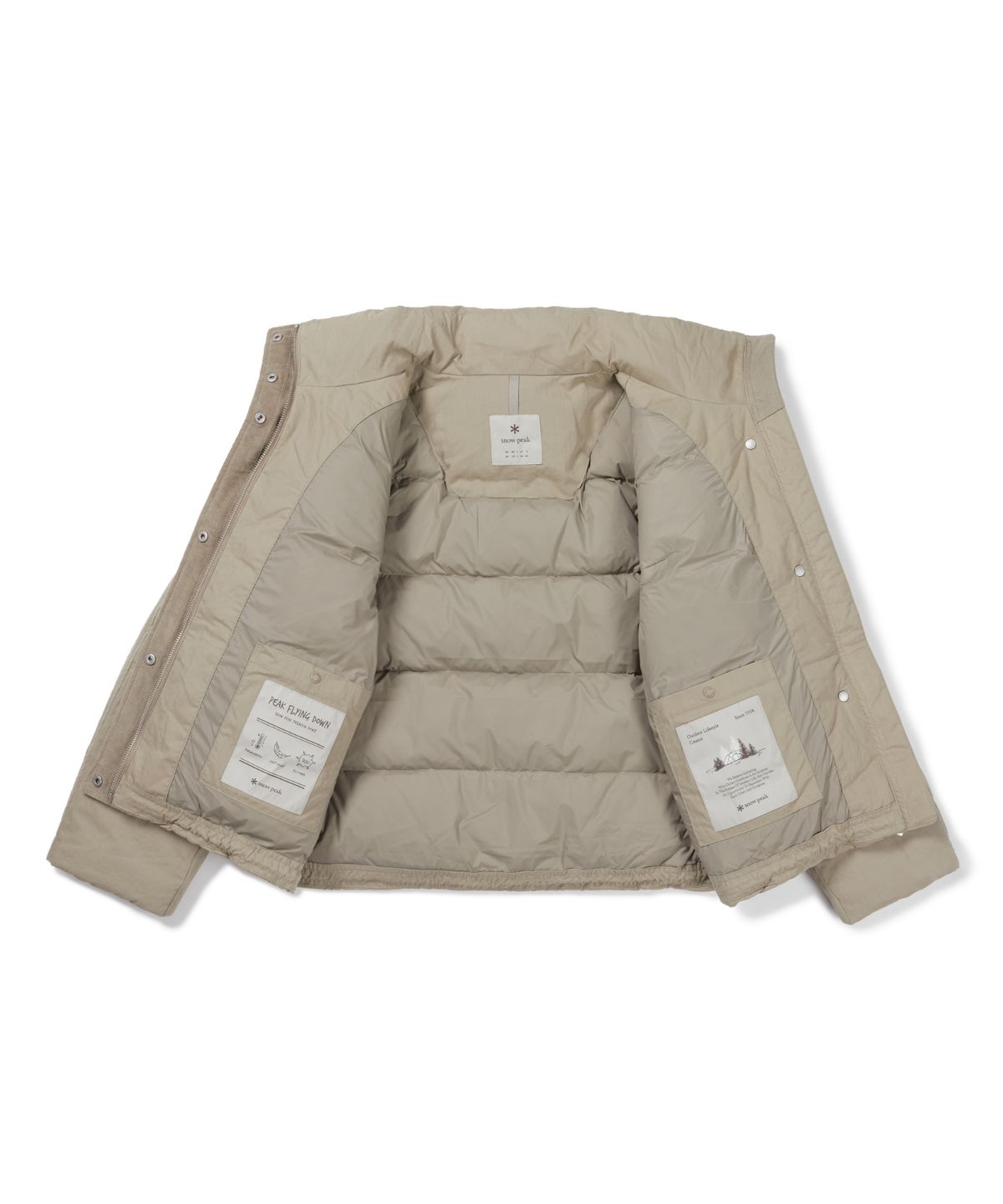 스노우피크 어패럴(SNOWPEAK APPAREL) 클랜드 여성 스탠드넥 미들 다운 자켓 (S26WWDDJ93) Beige