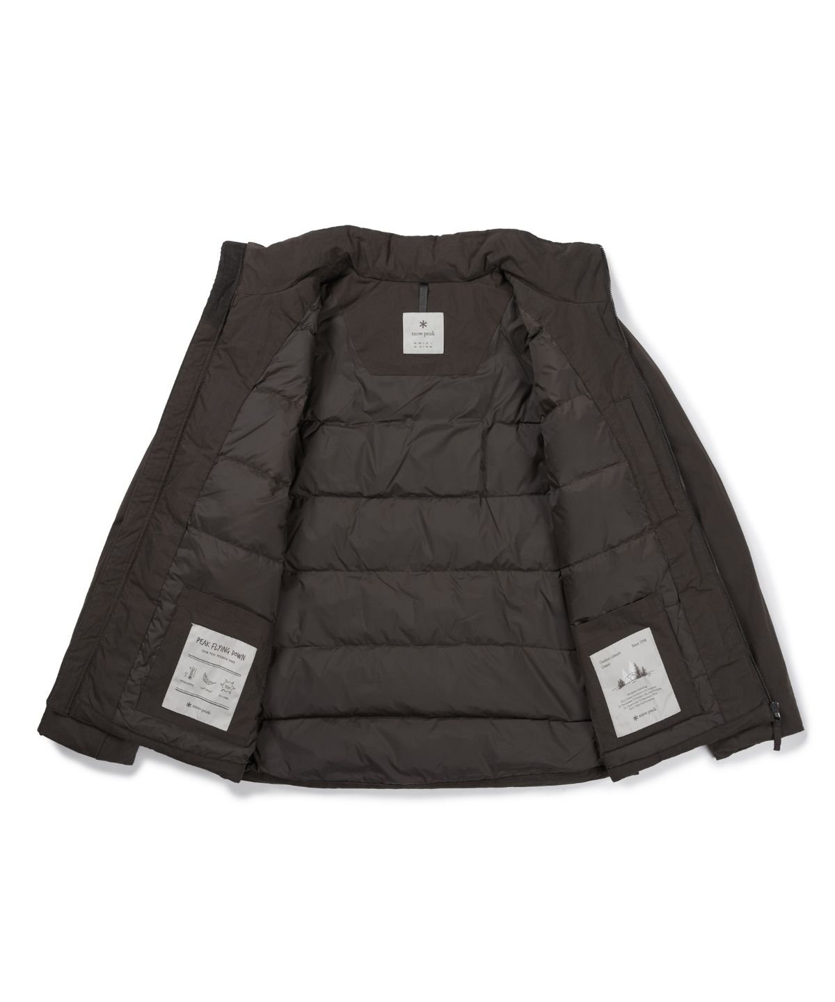 스노우피크 어패럴(SNOWPEAK APPAREL) 클랜드 스탠드넥 미들 다운 자켓 (S26WMDDJ92) Choco Brown