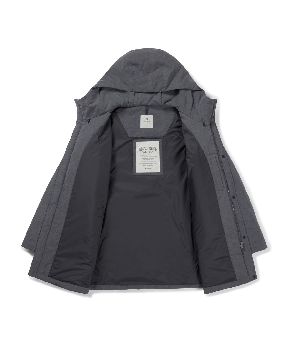 스노우피크 어패럴(SNOWPEAK APPAREL) 클랜드 워싱 중기장 씬클라우드 자켓 (S26WUDPJ94) Charcoal