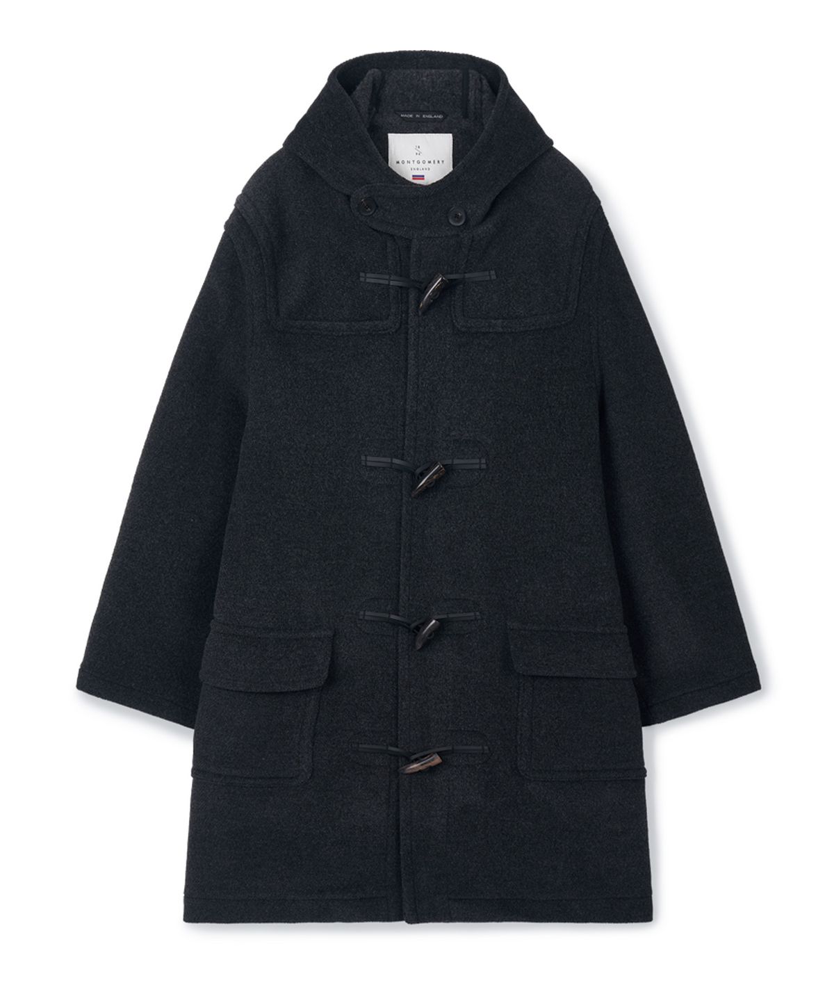 몽고메리(MONTGOMERY) ORIGINAL HERRINGBONE DUFFLE COAT- CHARCOAL