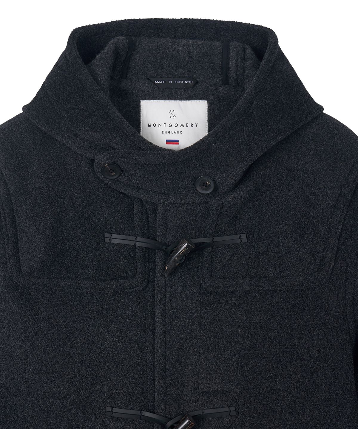 몽고메리(MONTGOMERY) ORIGINAL HERRINGBONE DUFFLE COAT- CHARCOAL