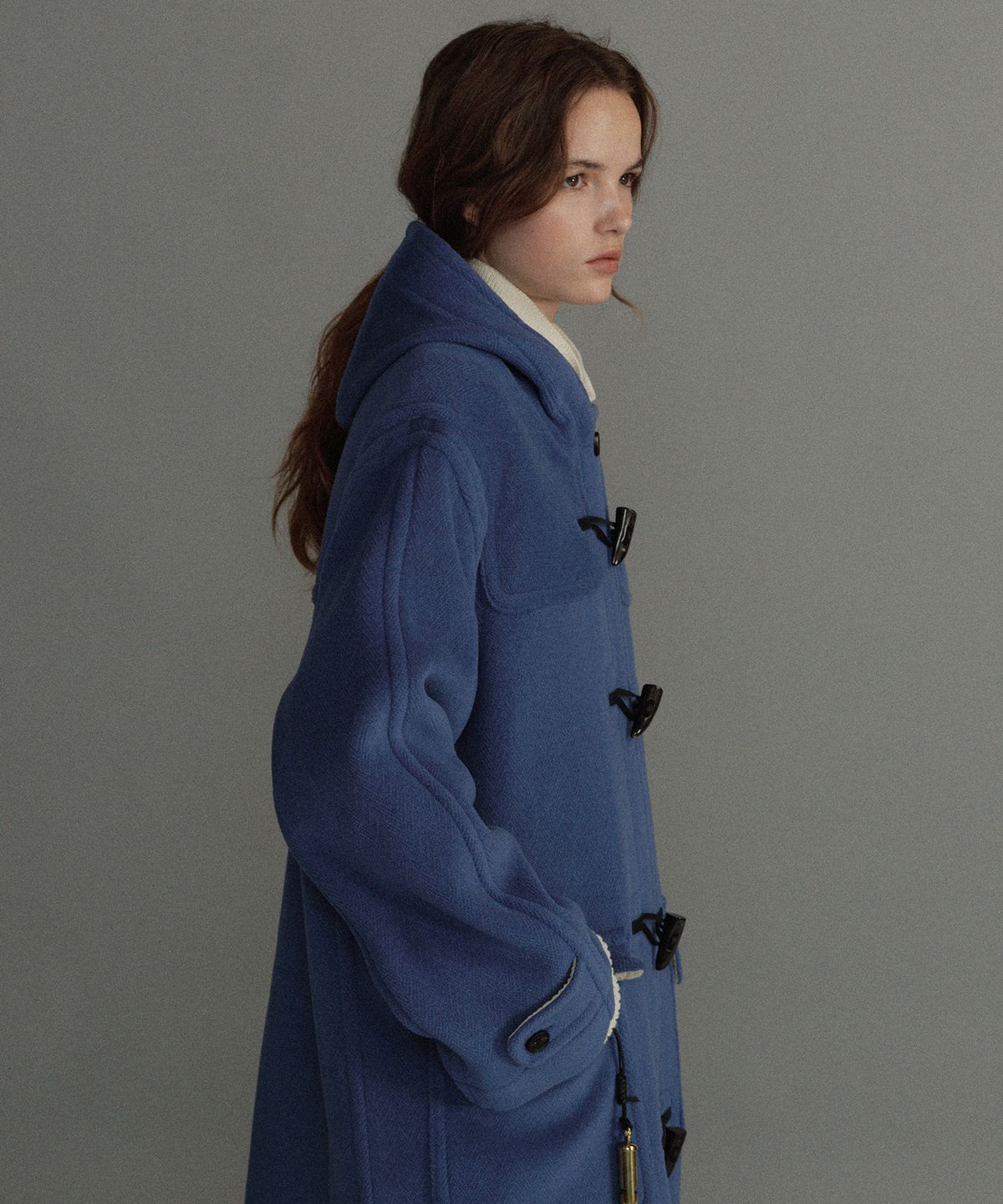 몽고메리(MONTGOMERY) ORIGINAL HERRINGBONE DUFFLE COAT- ROYAL BLUE