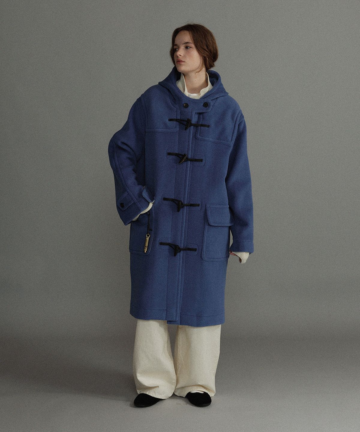 몽고메리(MONTGOMERY) ORIGINAL HERRINGBONE DUFFLE COAT- ROYAL BLUE