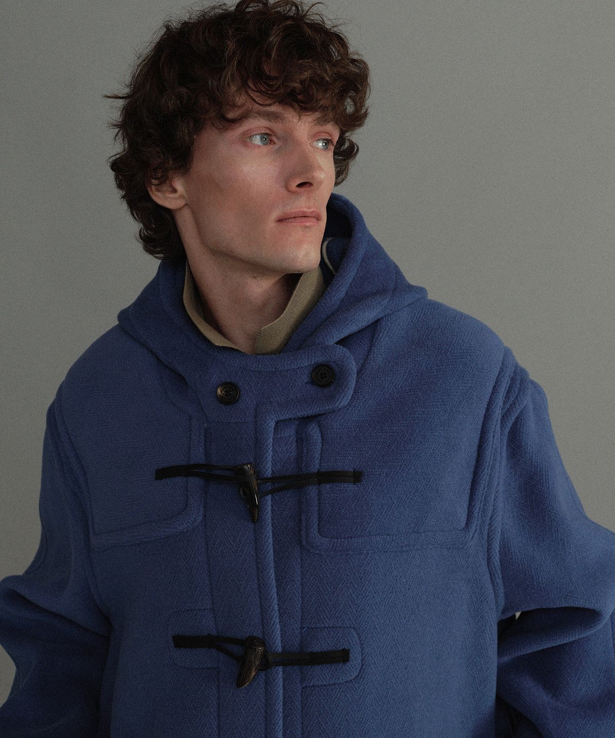 몽고메리(MONTGOMERY) ORIGINAL HERRINGBONE DUFFLE COAT- ROYAL BLUE