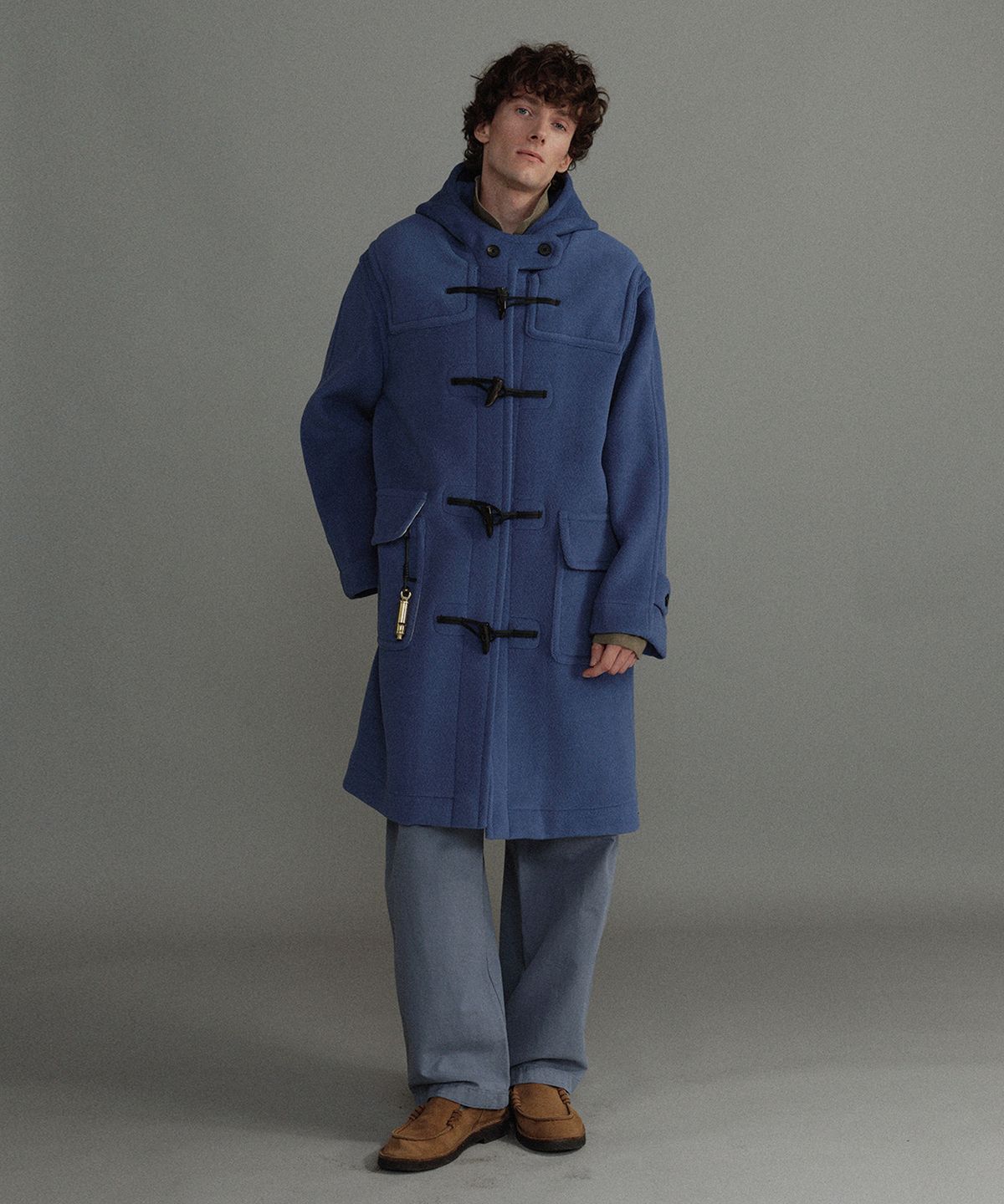 몽고메리(MONTGOMERY) ORIGINAL HERRINGBONE DUFFLE COAT- ROYAL BLUE