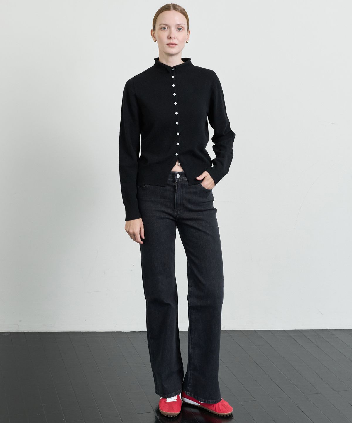 누토프(NUTOFFE) Slim Straight Denim_Washed Black