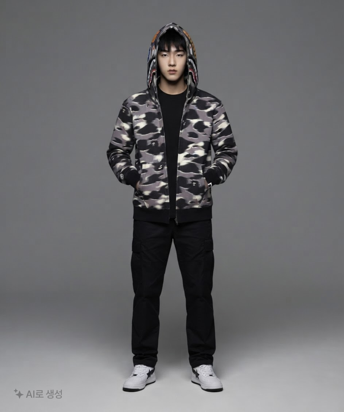 베이프(BAPE) 후드 집업 L