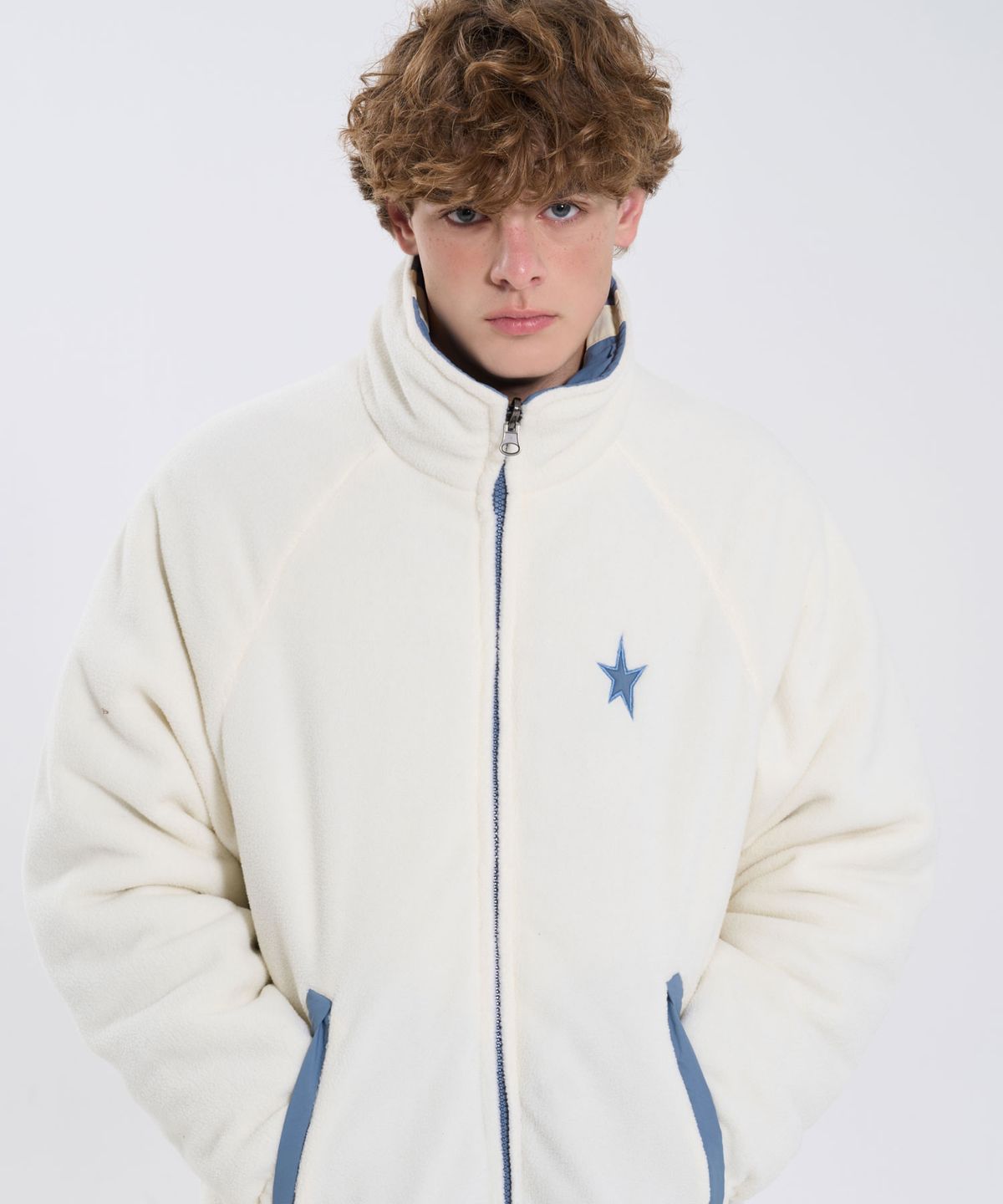 필프(PEALP) REVERSIBLE FLEECE TRACK JACKET 72 (BLUE)