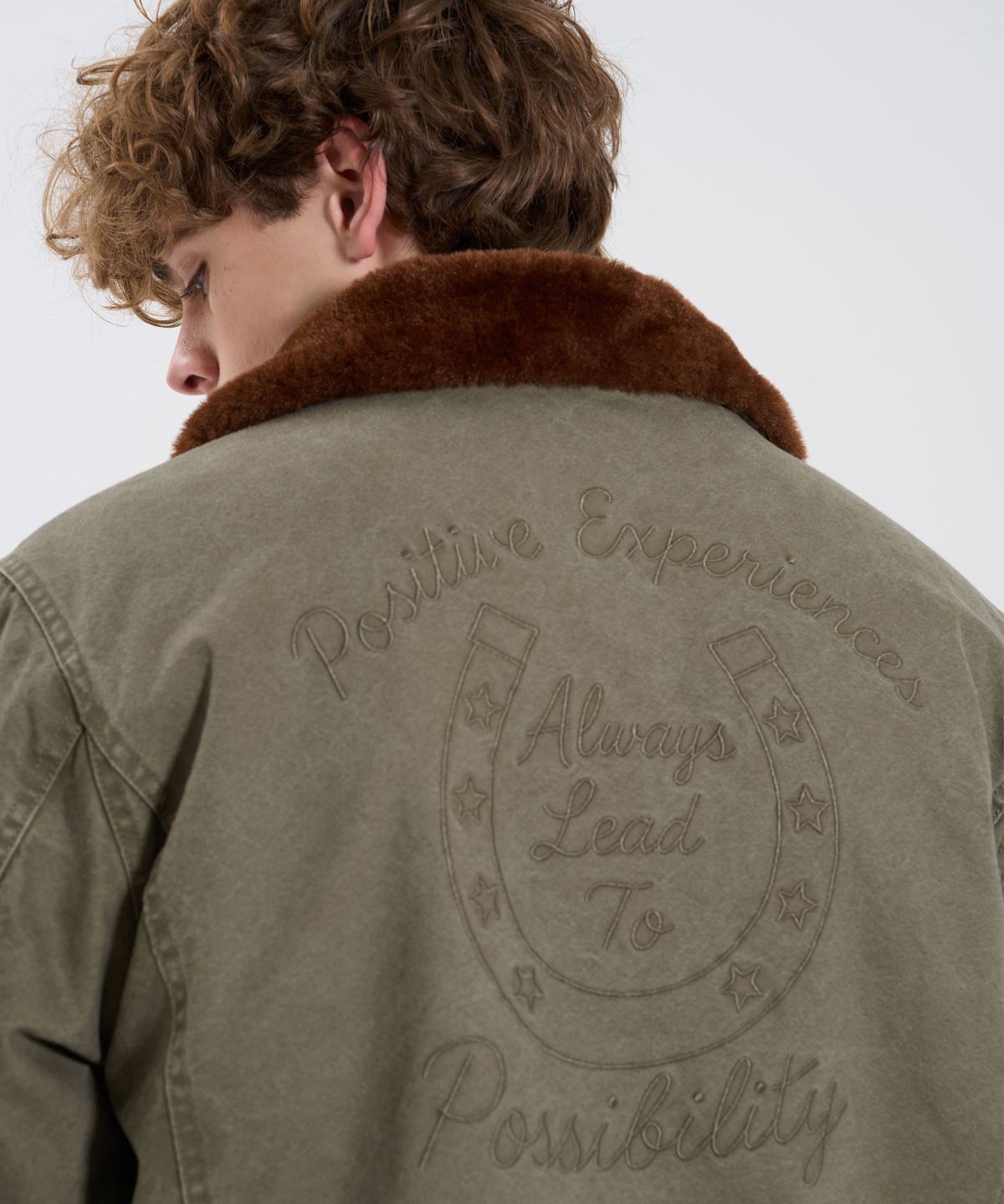필프(PEALP) WASHED COTTON FUR COLLAR JACKET 71 (KHAKI)
