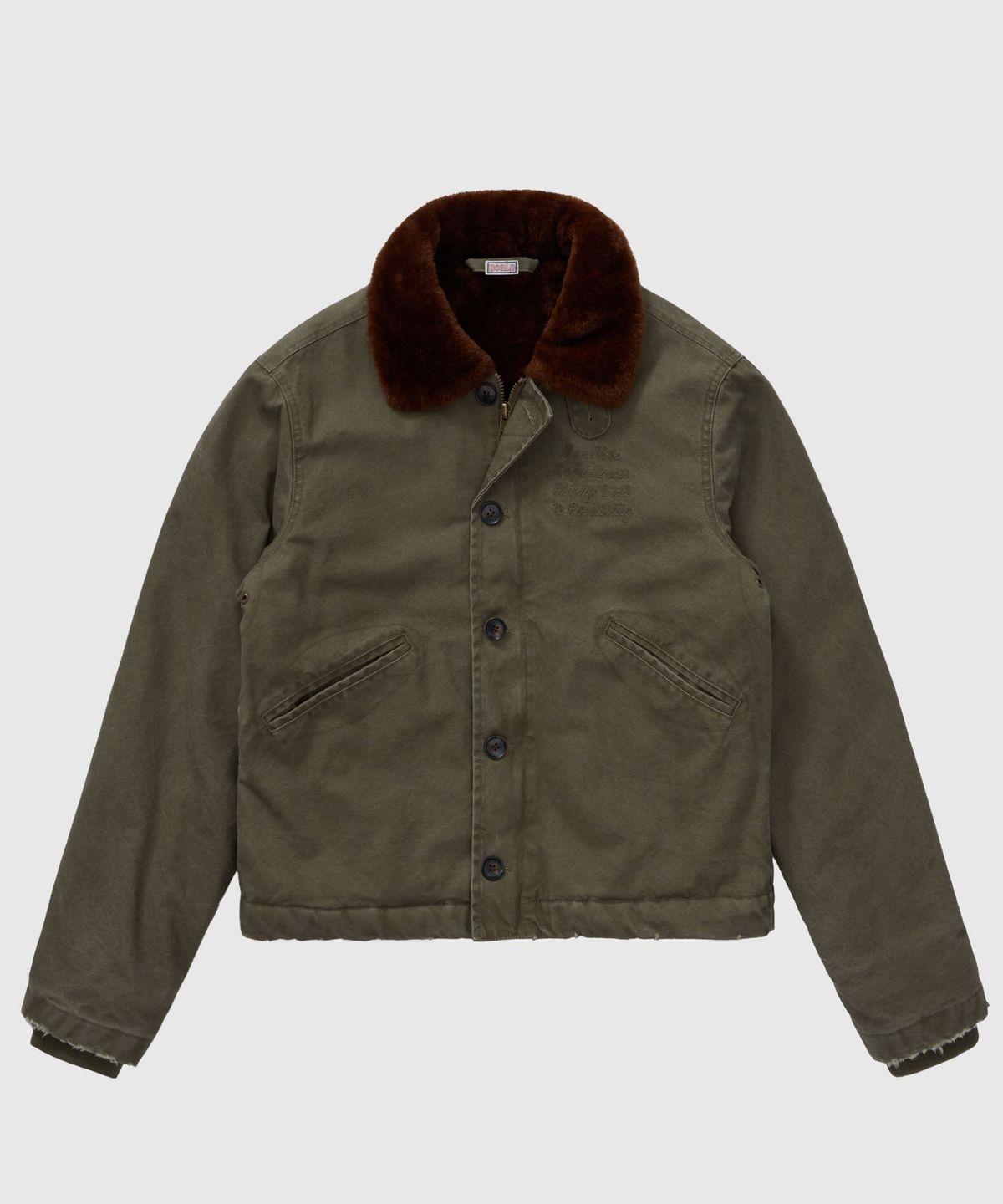 필프(PEALP) WASHED COTTON FUR COLLAR JACKET 71 (KHAKI)