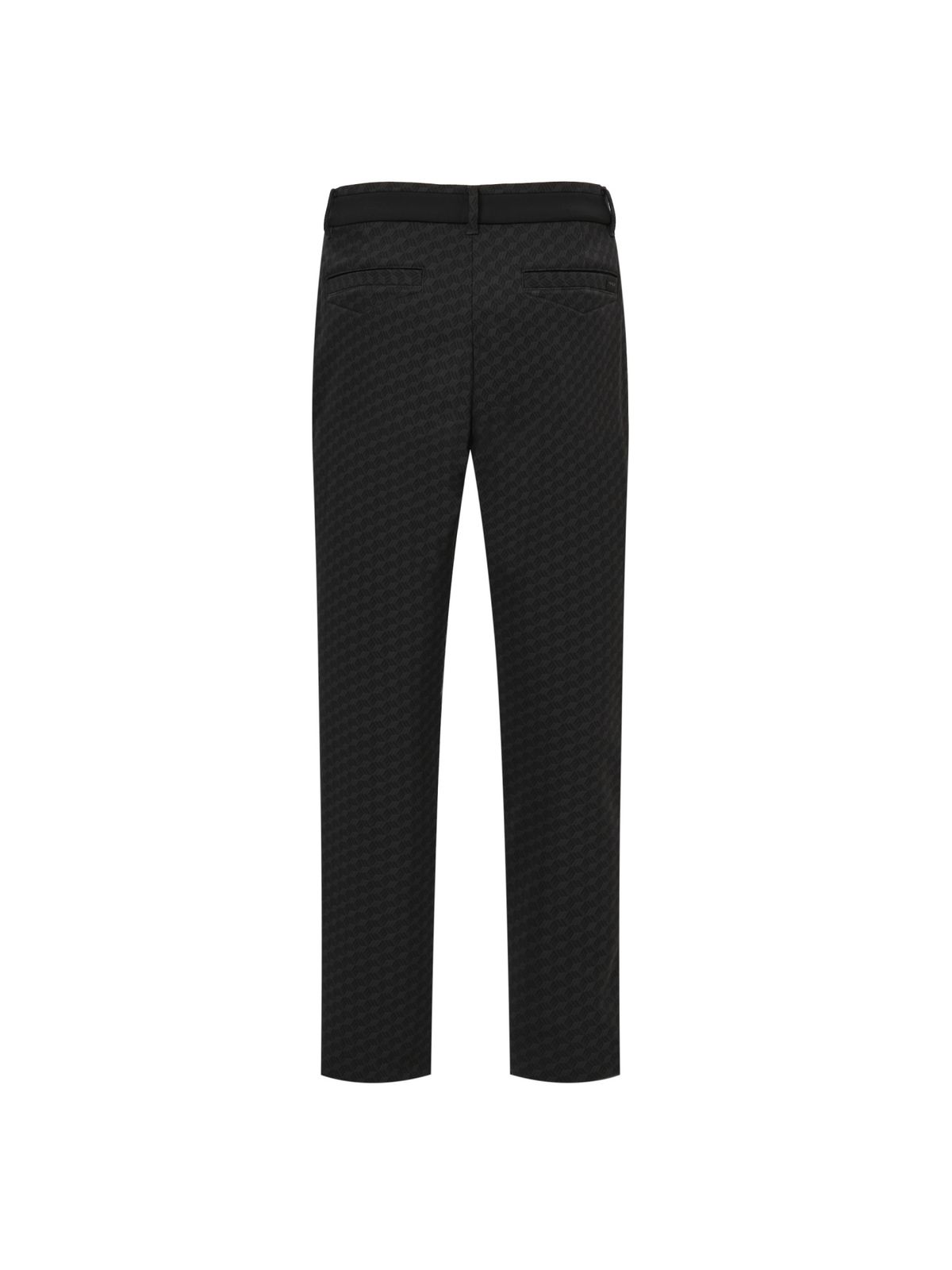 와이드앵글(WIDEANGLE) CO 모노그램 본딩 스트레이트 팬츠 M_Dark Grey_WMW26355C6