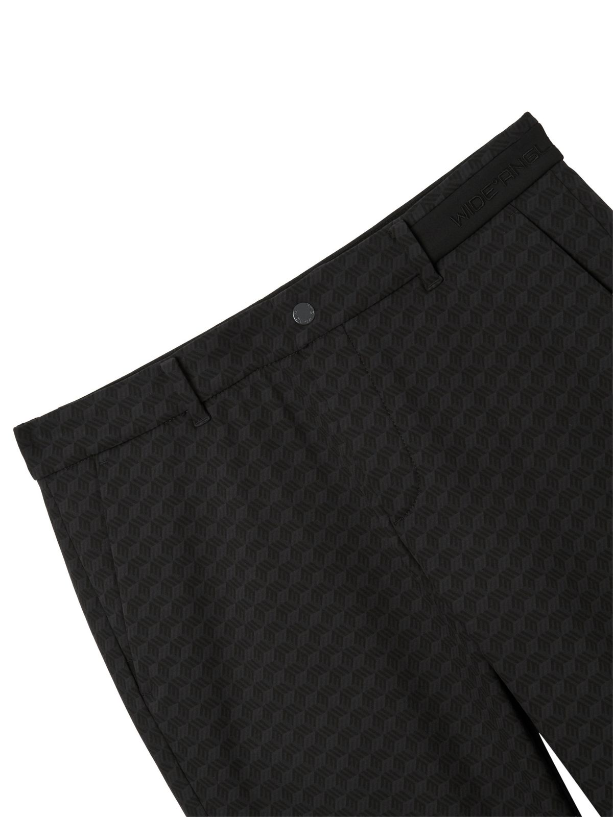 와이드앵글(WIDEANGLE) CO 모노그램 본딩 스트레이트 팬츠 M_Dark Grey_WMW26355C6