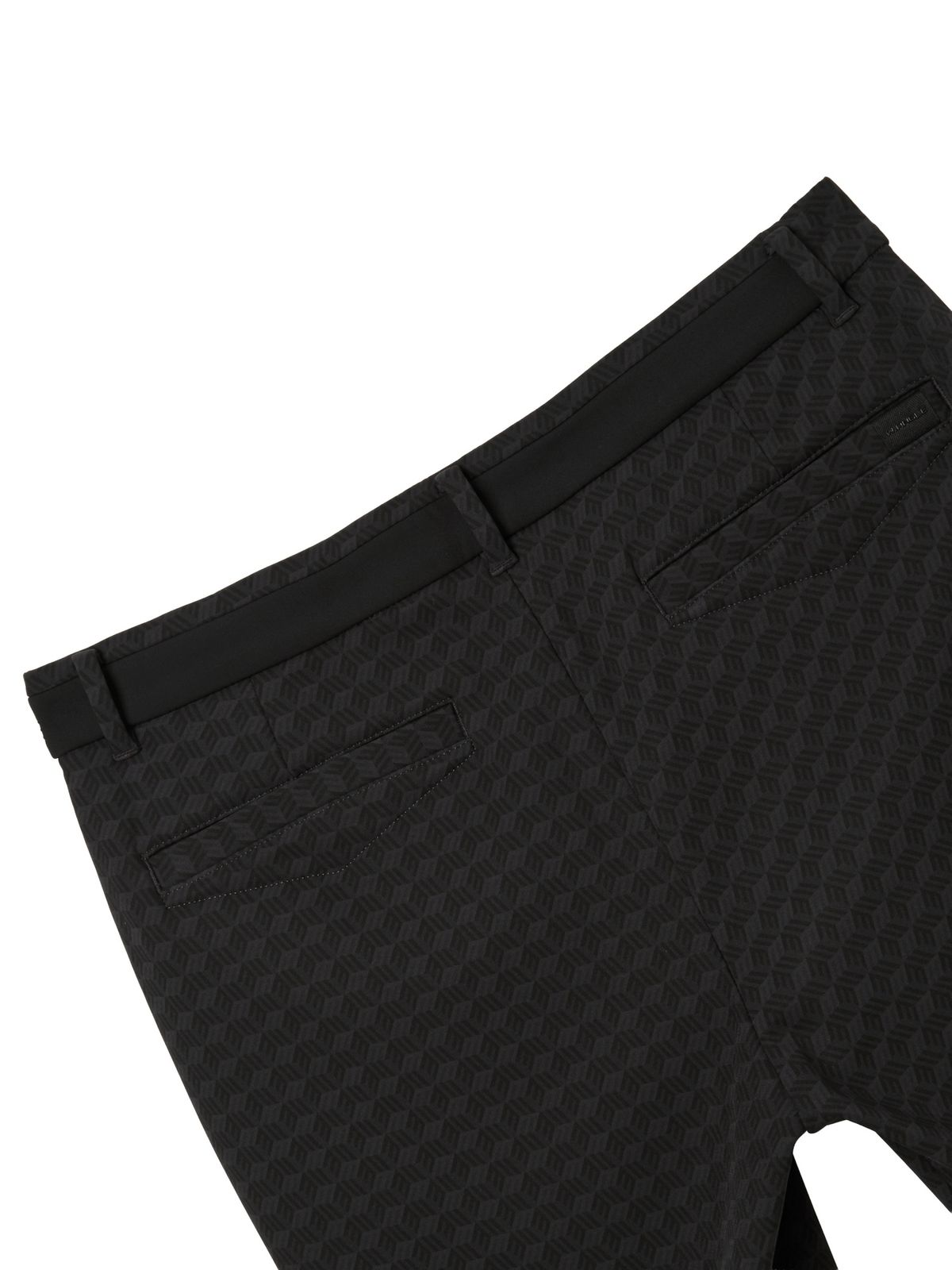 와이드앵글(WIDEANGLE) CO 모노그램 본딩 스트레이트 팬츠 M_Dark Grey_WMW26355C6