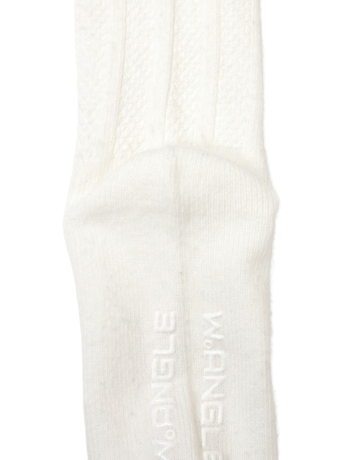 와이드앵글(WIDEANGLE) CO 퍼 밍크 포인트 울 니삭스_Off White_WWW26S10W3