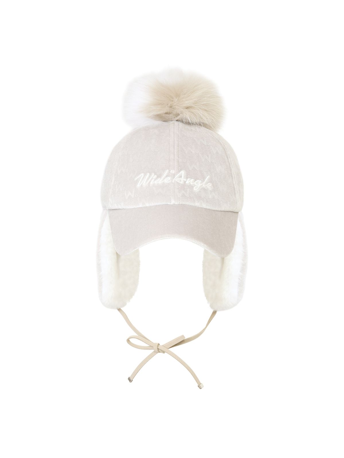 와이드앵글(WIDEANGLE) TO 로고불박 트래퍼 방한 캡_WARM GREY_WWW26C102L