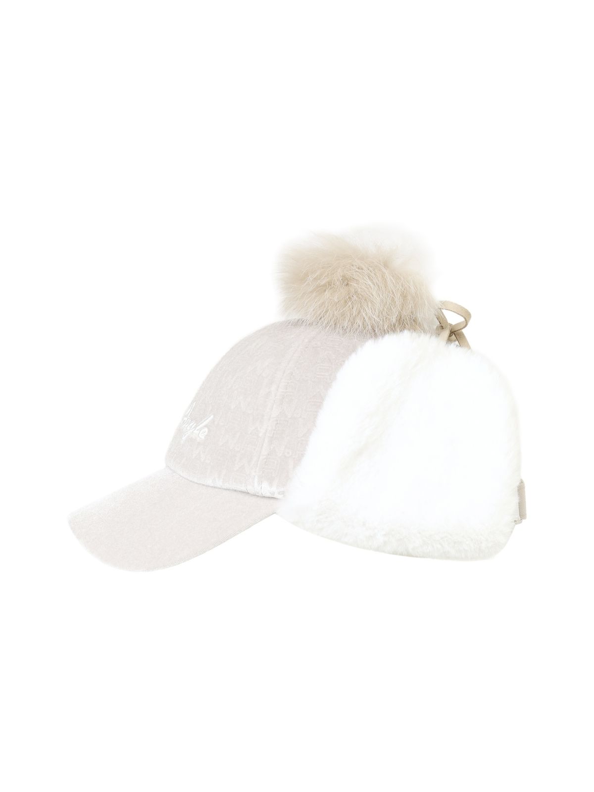 와이드앵글(WIDEANGLE) TO 로고불박 트래퍼 방한 캡_WARM GREY_WWW26C102L