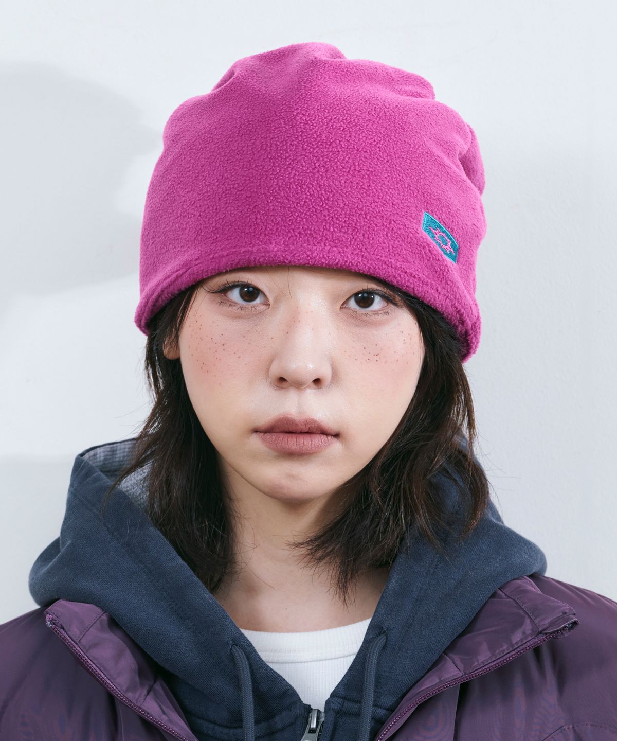 루저스클럽(LOSERS CLUB) 후리스 넥 워머 비니 퍼플