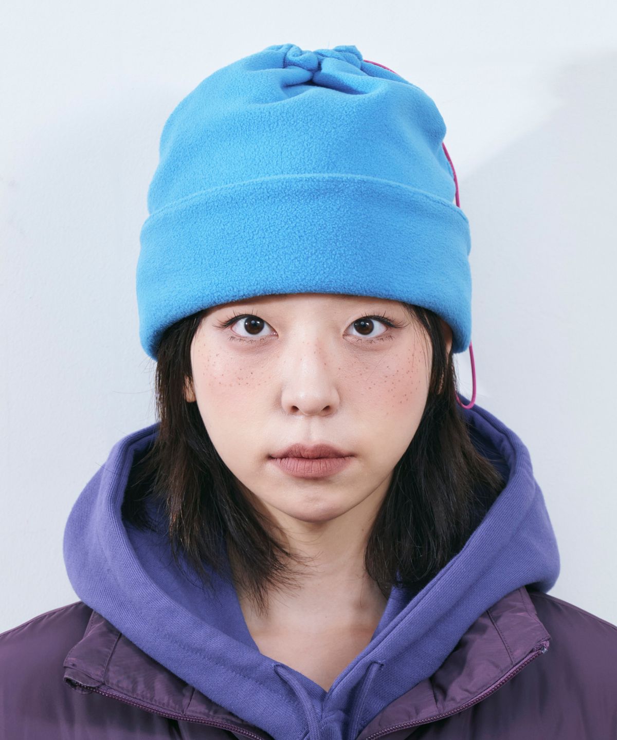 루저스클럽(LOSERS CLUB) 후리스 넥 워머 비니 블루