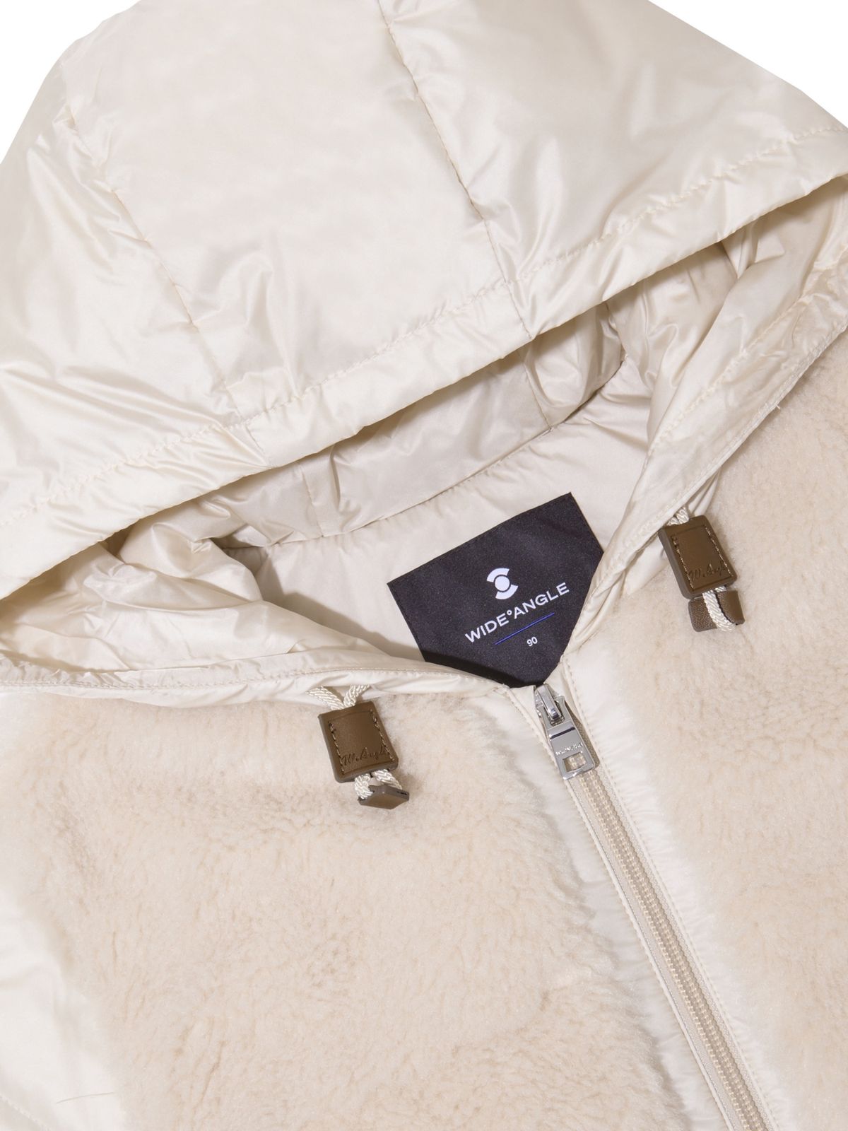 와이드앵글(WIDEANGLE) CO 플럼핑 퍼 하이브리드 후디 다운 L_PINK BEIGE_WWW26571EU