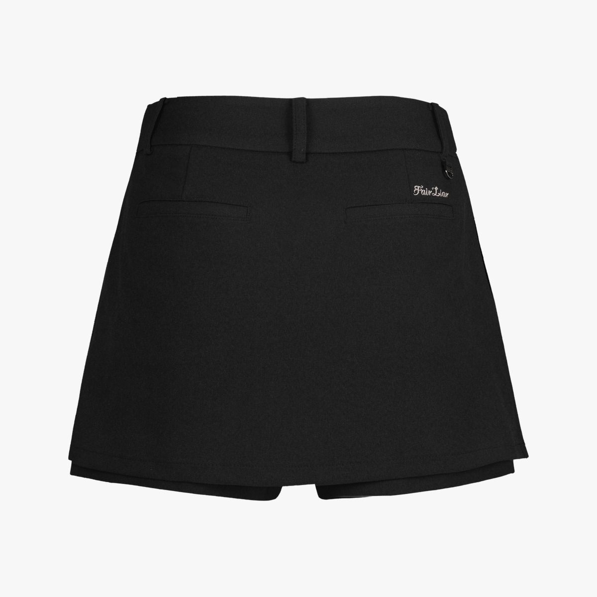 페어라이어 골프(FAIRLIAR GOLF) 레이어드 랩 스커트 (블랙)