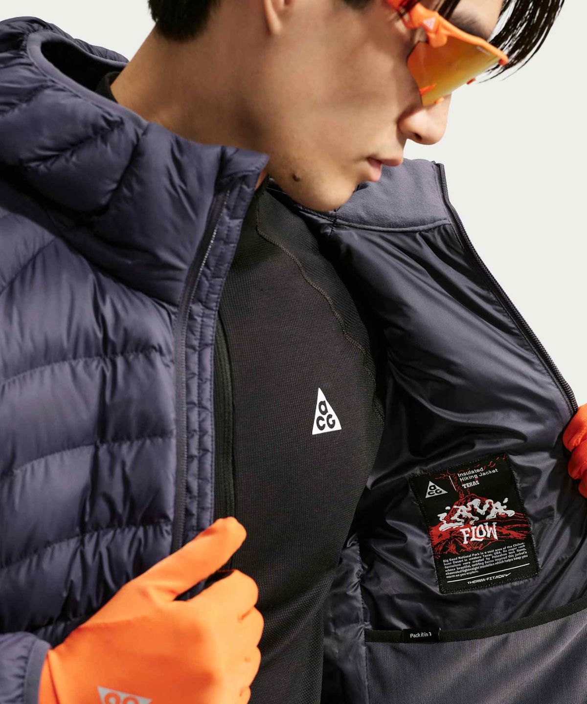 나이키(NIKE) ACG 라바 플로우 써마 핏 ADV 후드 재킷 M - 그리드아이언:서밋 화이트 / IR2245-013