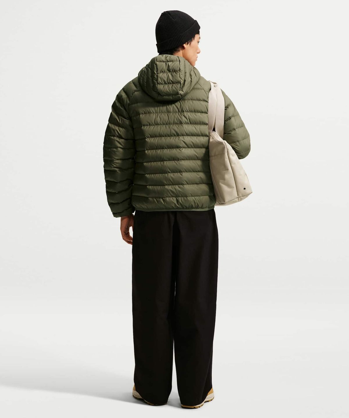 나이키(NIKE) 윈드러너 경량 다운 마이크로채널 재킷 M - 미디엄 올리브:화이트 / JA0742-222