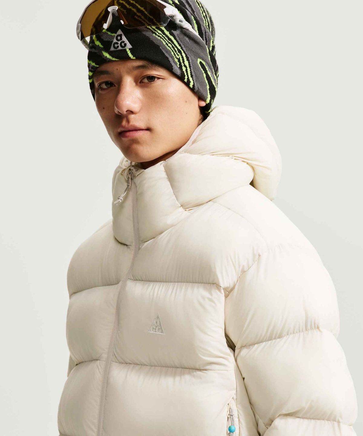 나이키(NIKE) ACG 루나 레이크 패딩 PrimaLoft® 써마 핏 ADV 루즈 후드 재킷 M - 라이트 오어우드 브라운:블랙:서밋 화이트 / FV8911-105