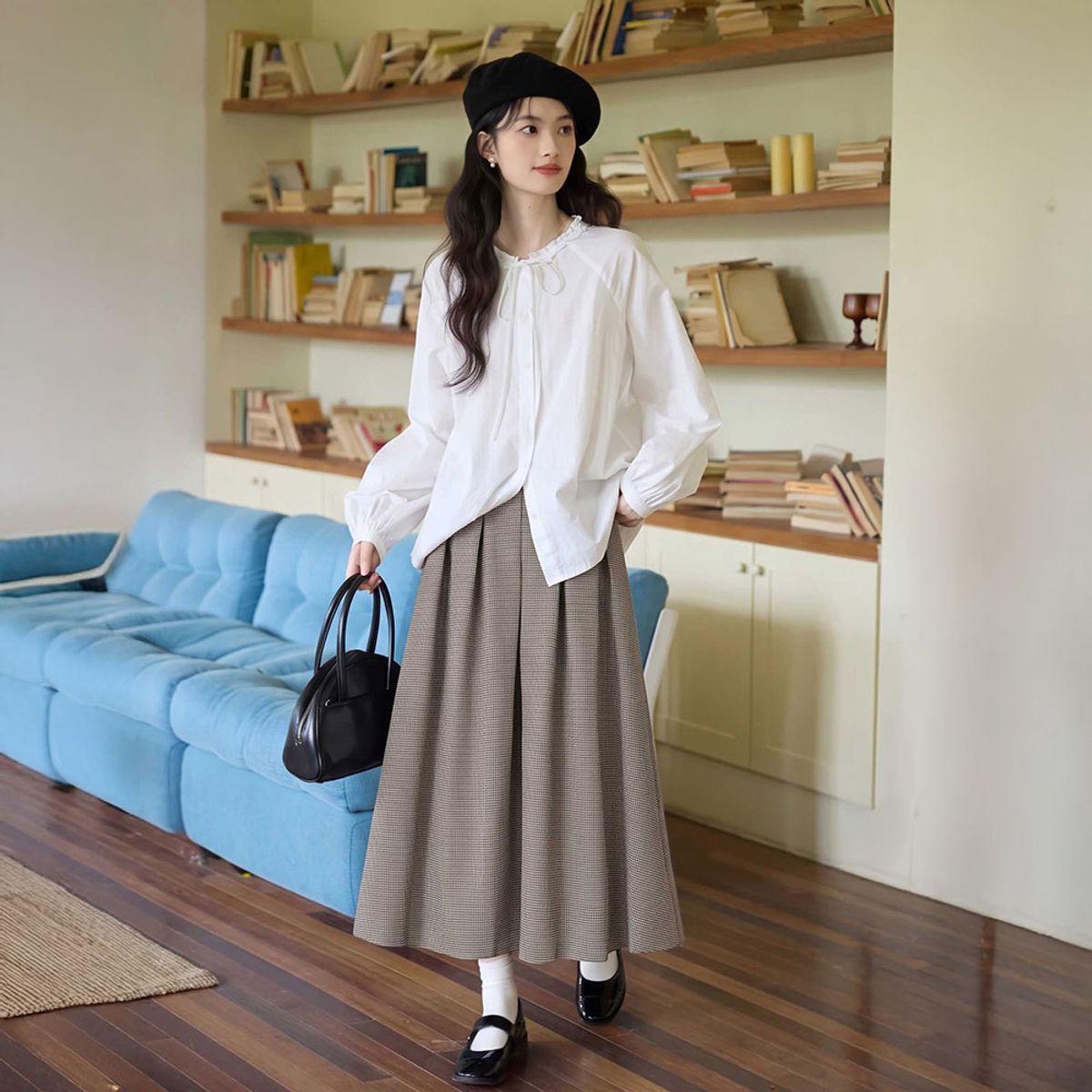 랭썬(LANGSON) LS_Houndstooth skirt