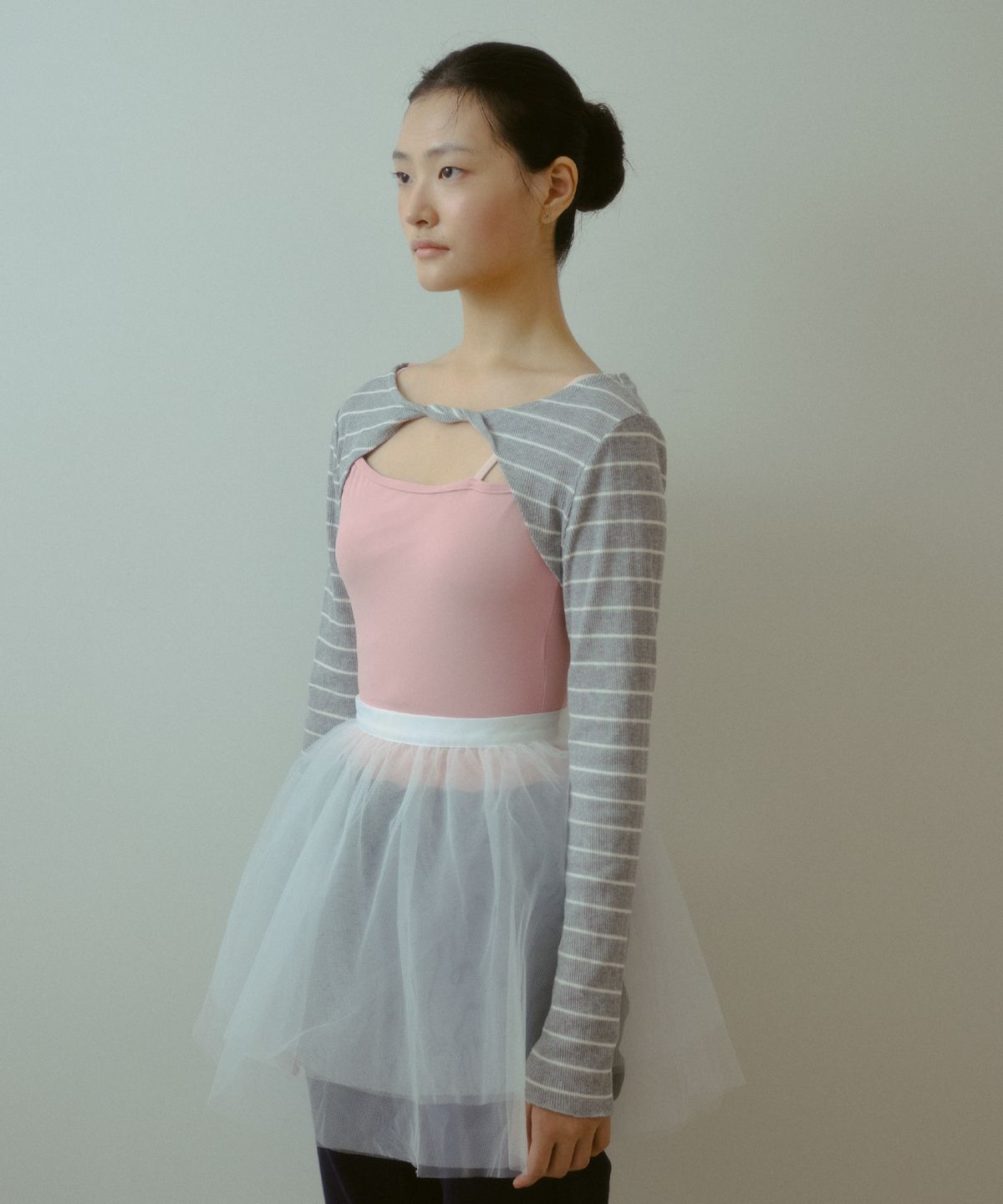 큐피도(KUPIDO) Melo Twist Shrug _ Grey