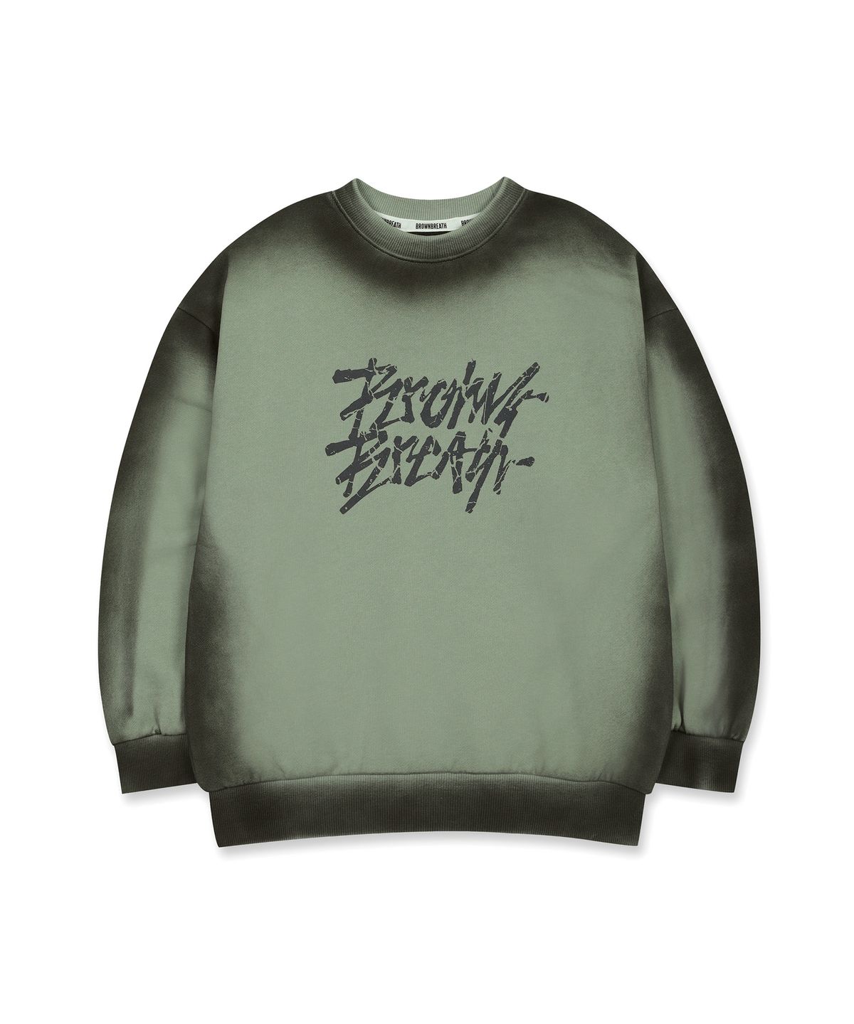 브라운브레스 키즈(BROWNBREATH KIDS) KIDS SPRAYED CRUSH TAG CREWNECK - MINT