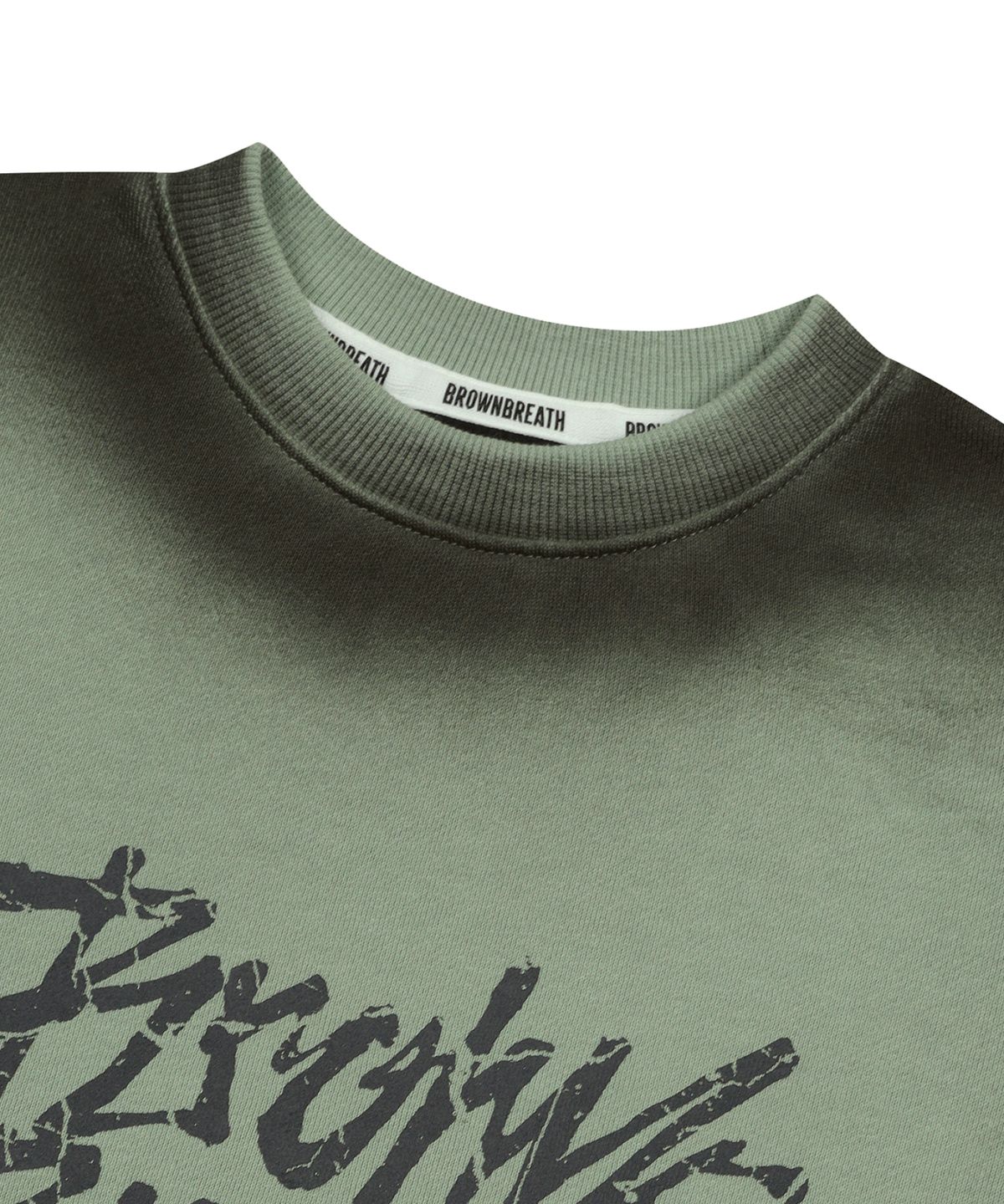 브라운브레스 키즈(BROWNBREATH KIDS) KIDS SPRAYED CRUSH TAG CREWNECK - MINT