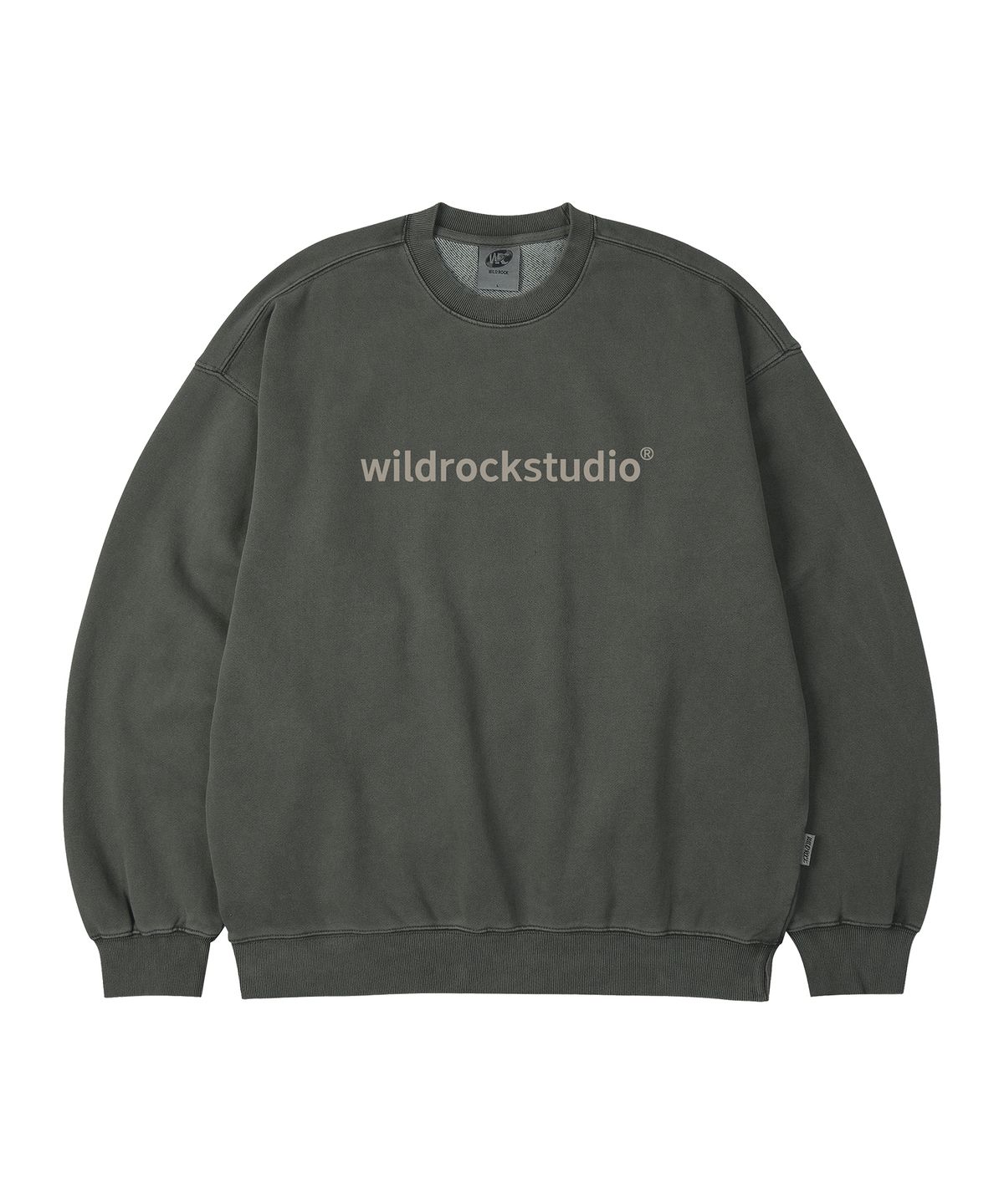와일드락(WILDROCK) Standard Logo 피그먼트 오버핏 맨투맨_5 COL