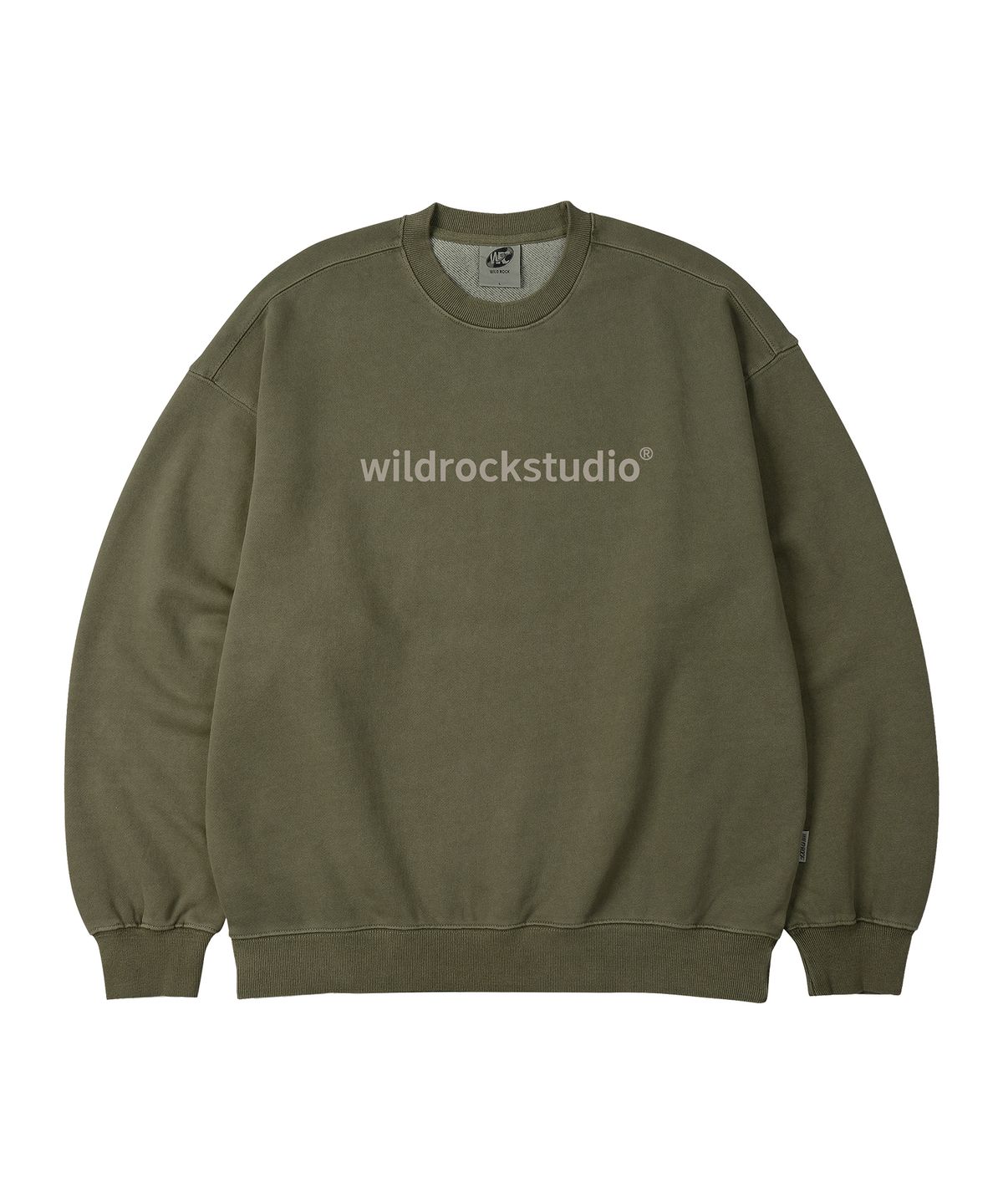 와일드락(WILDROCK) Standard Logo 피그먼트 오버핏 맨투맨_5 COL