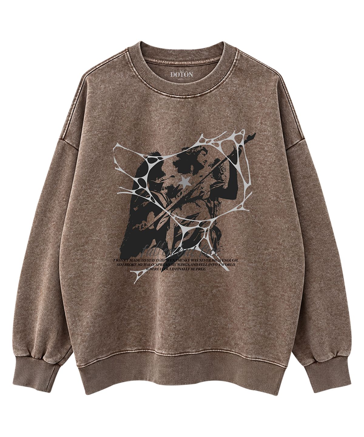 도톤(DOTON) FALLEN BUT FREE ACID SWEATSHIRT (Beige)