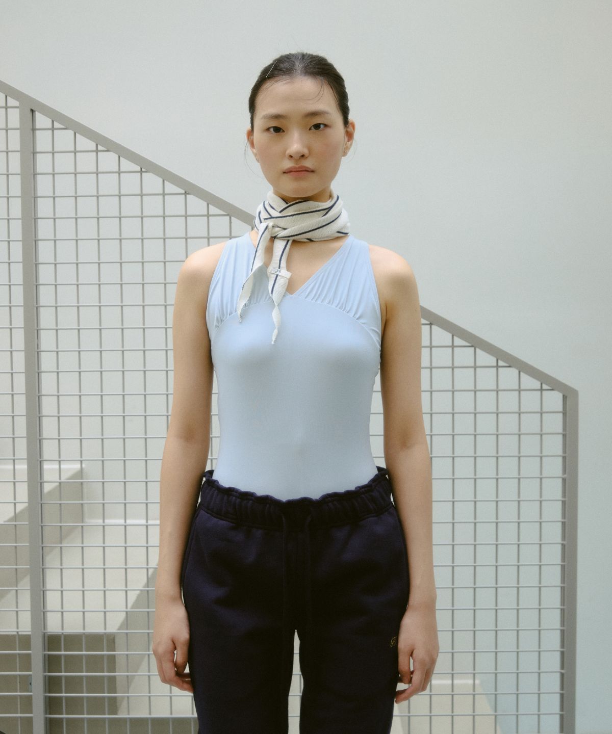 큐피도(KUPIDO) Melo Muffler _ Ivory Stripe