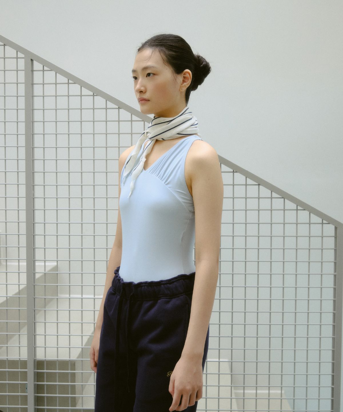 큐피도(KUPIDO) Melo Muffler _ Ivory Stripe