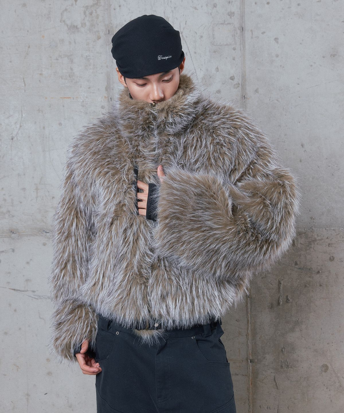 디오스피스(DAUSPICE) (DUC) Fur Reversible N2B Bomber Black
