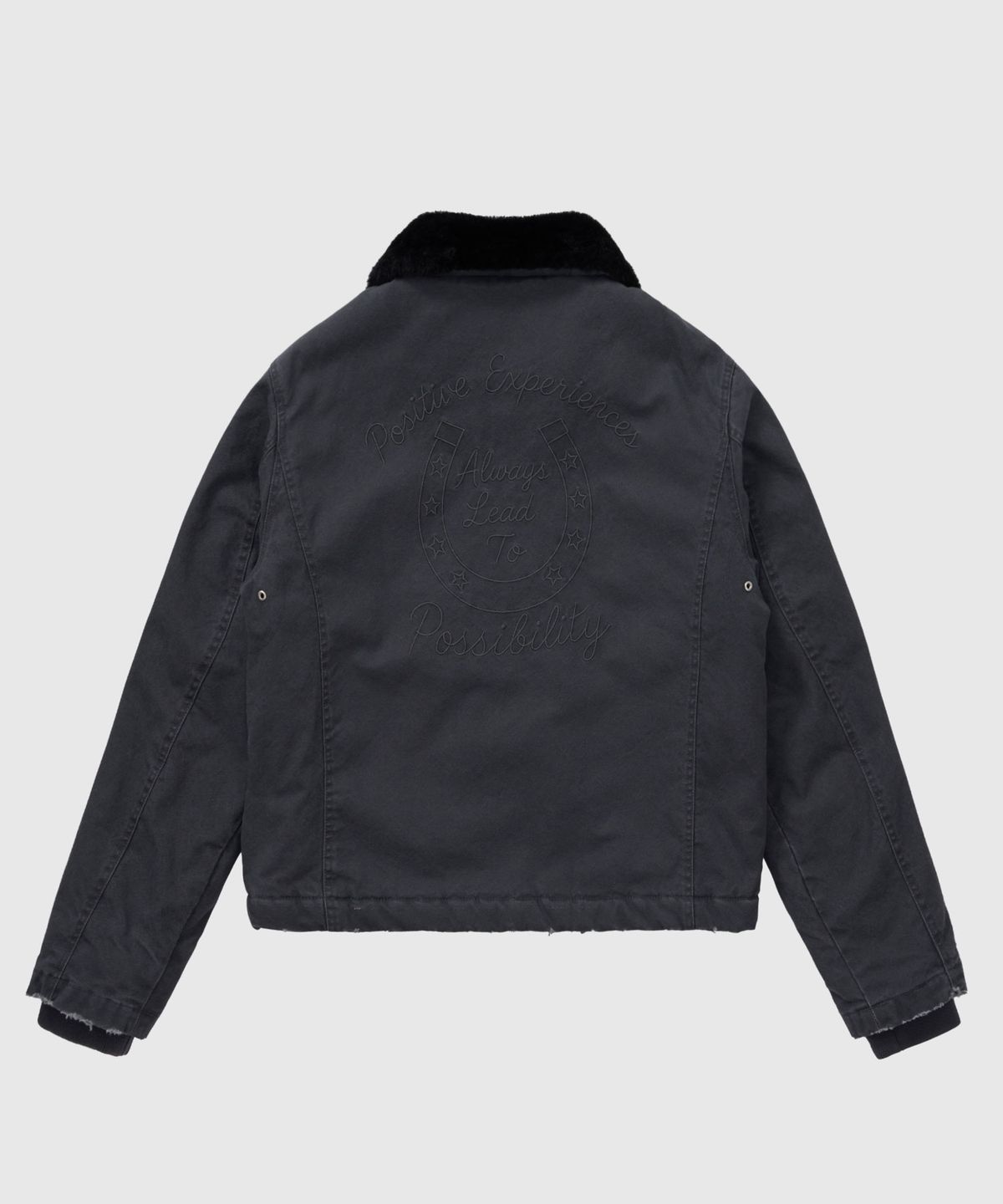 필프(PEALP) WASHED COTTON FUR COLLAR JACKET 71 (BLUE GRAY)