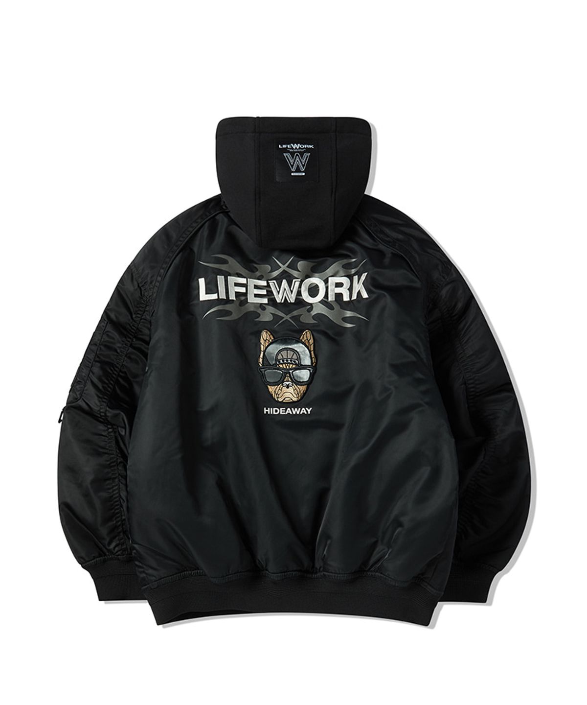 라이프워크(LIFEWORK) 기획) 공용) MA-1 힙독 후드 항공점퍼