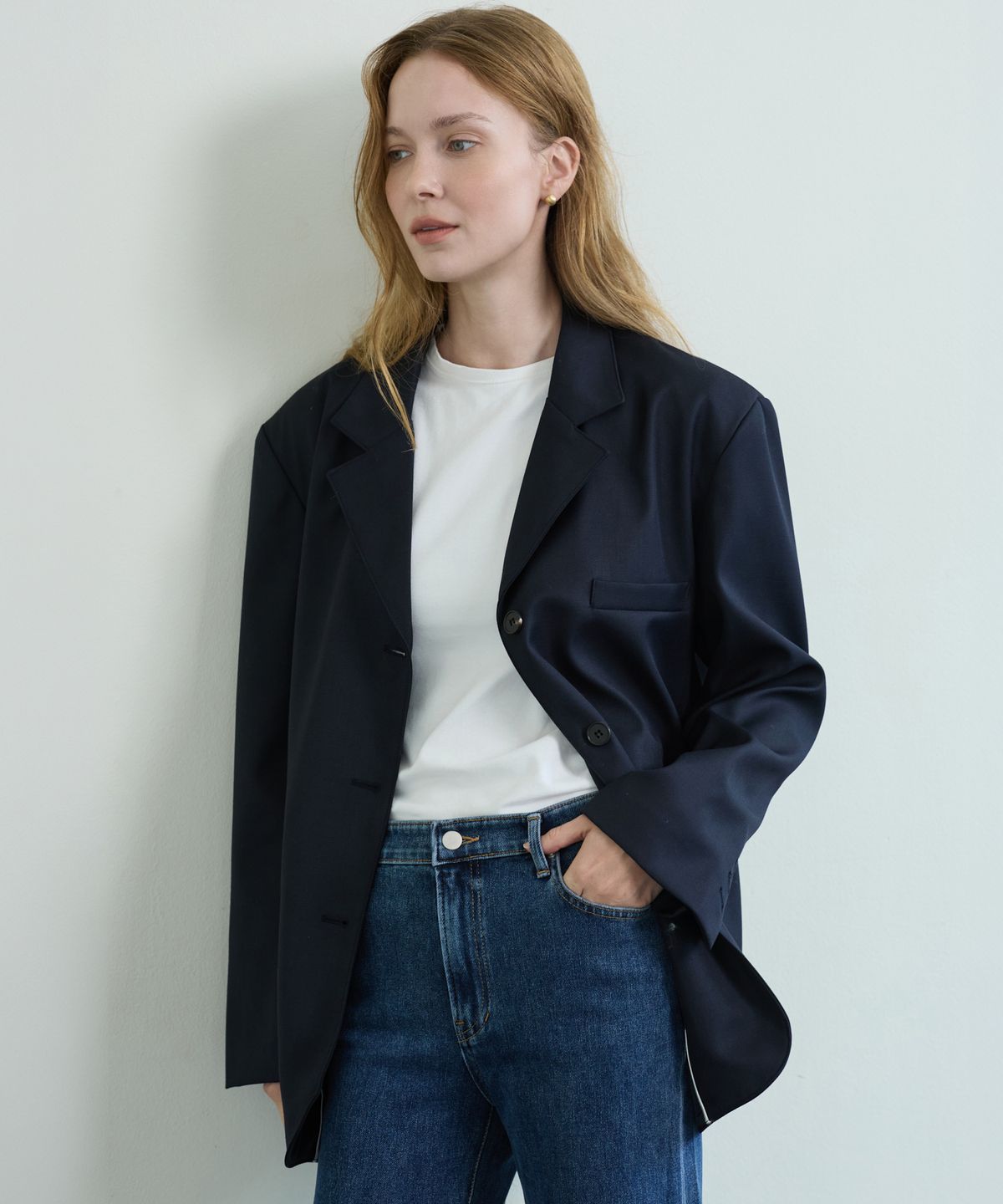 누토프(NUTOFFE) Classic Wool Jacket_Navy