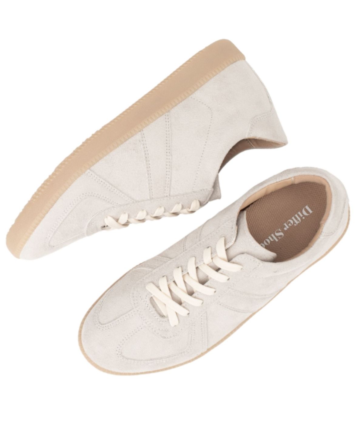 디퍼슈(DIFFERSHOE) 쿠바 스니커즈 7CM [스웨이드 아이보리]
