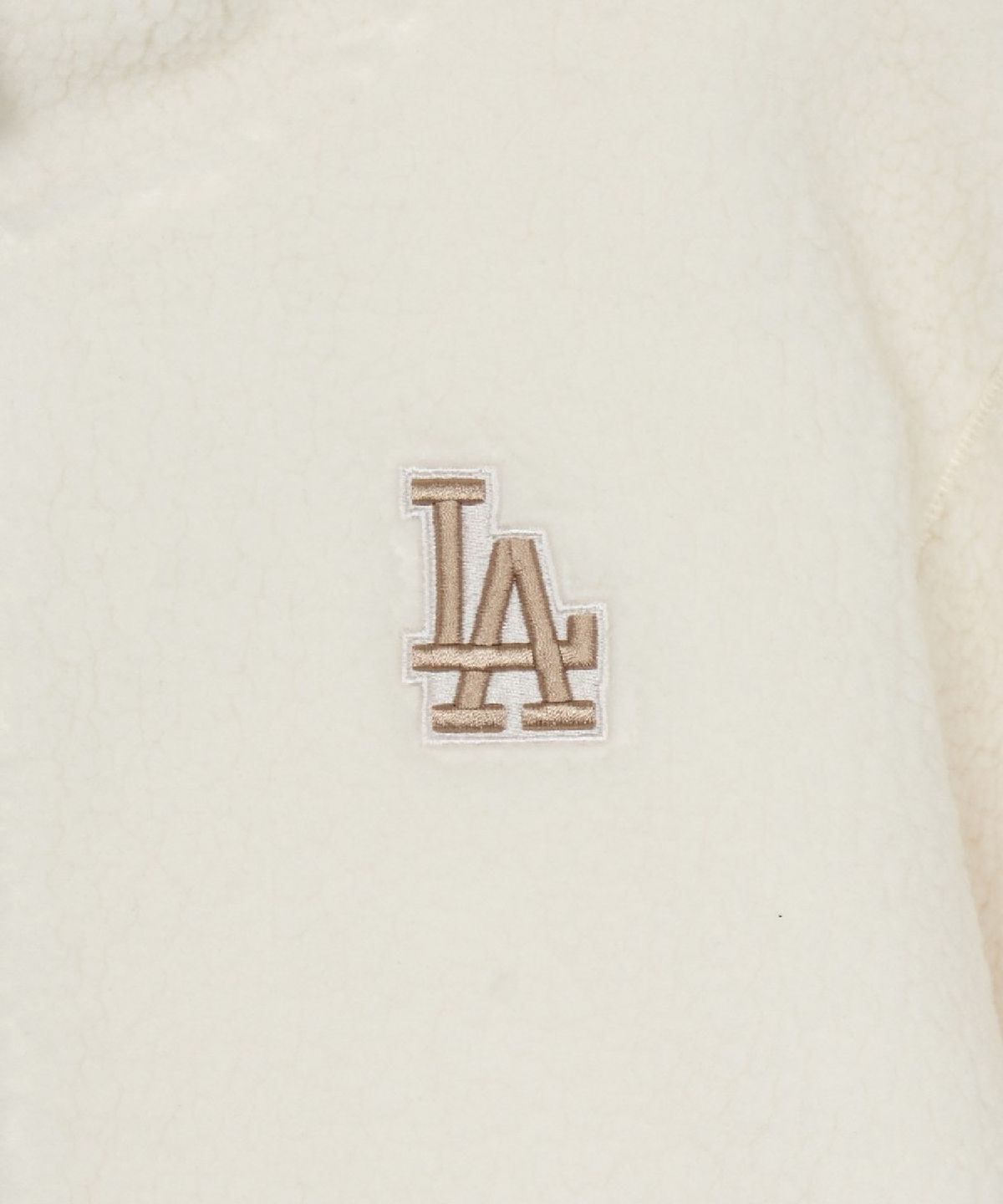 엠엘비(MLB) 여성 후리스 크롭 집업 LA (D.Cream)