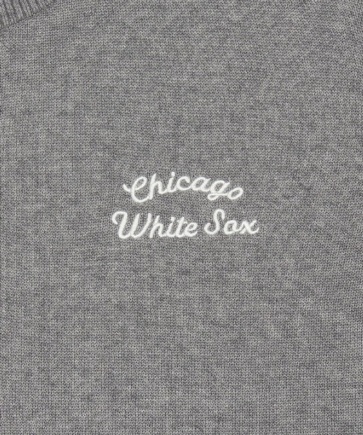 엠엘비(MLB) 베이직 스몰 레터링 반집업 스웨터 풀오버 CHW (Melange Grey)