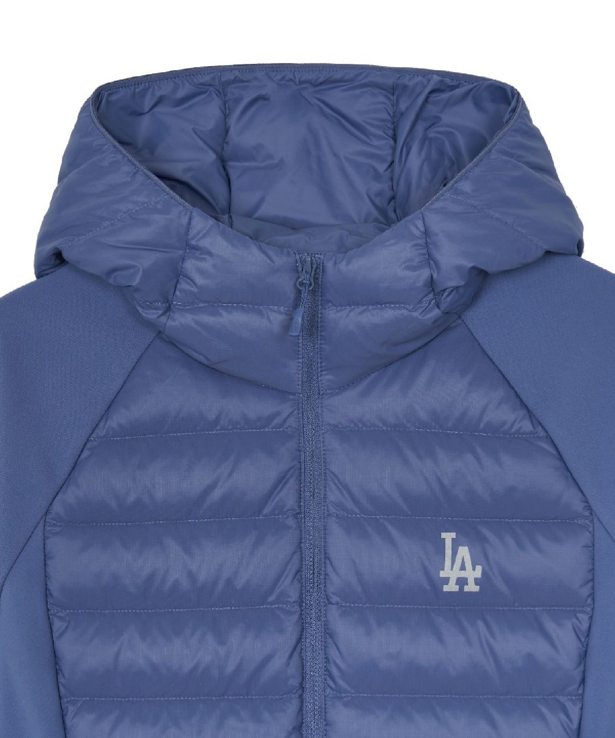엠엘비(MLB) 여성 저지믹스 슬림핏 구스 경량패딩 LA (Indigo)