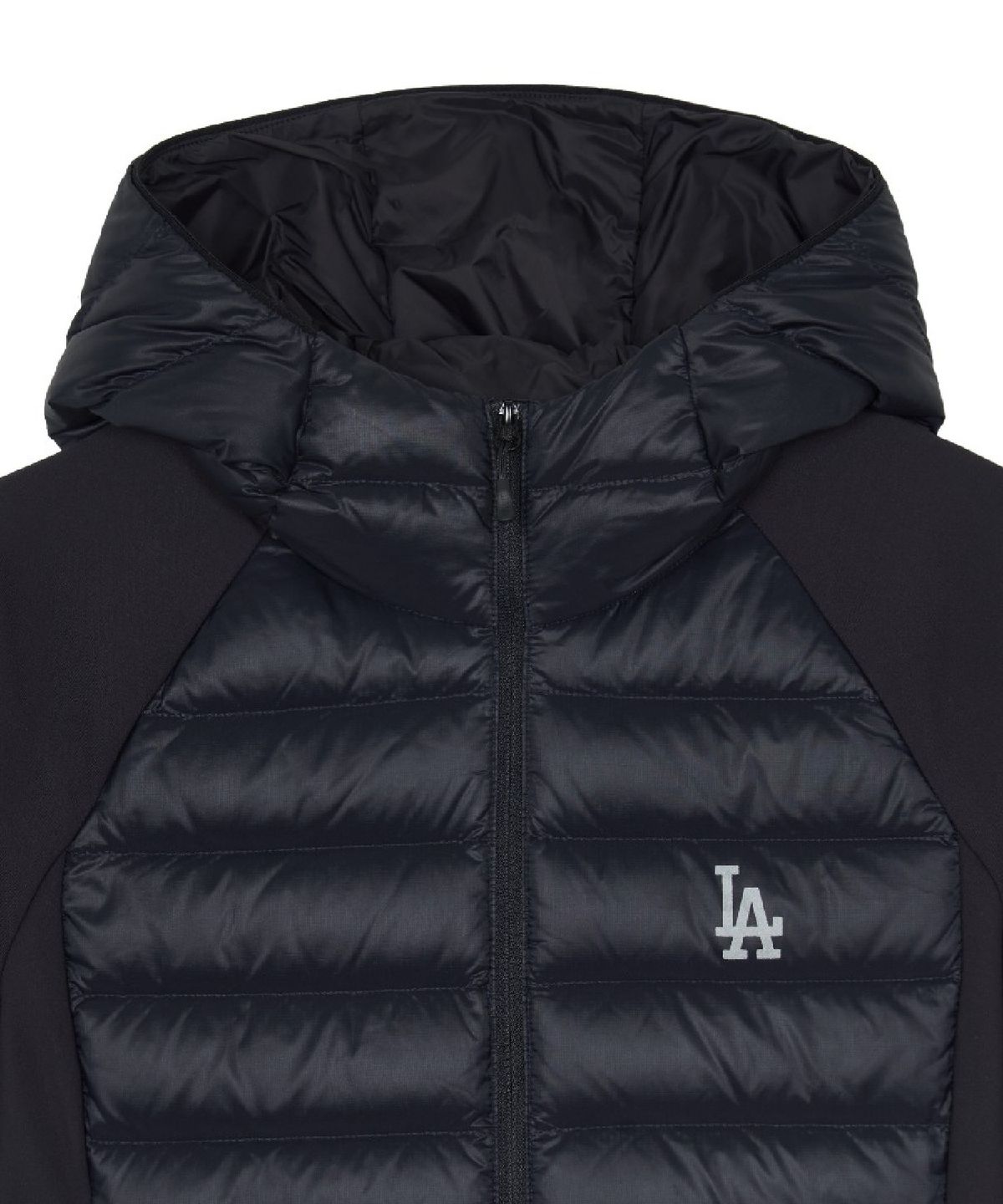 엠엘비(MLB) 여성 저지믹스 슬림핏 구스 경량패딩 LA (Black)