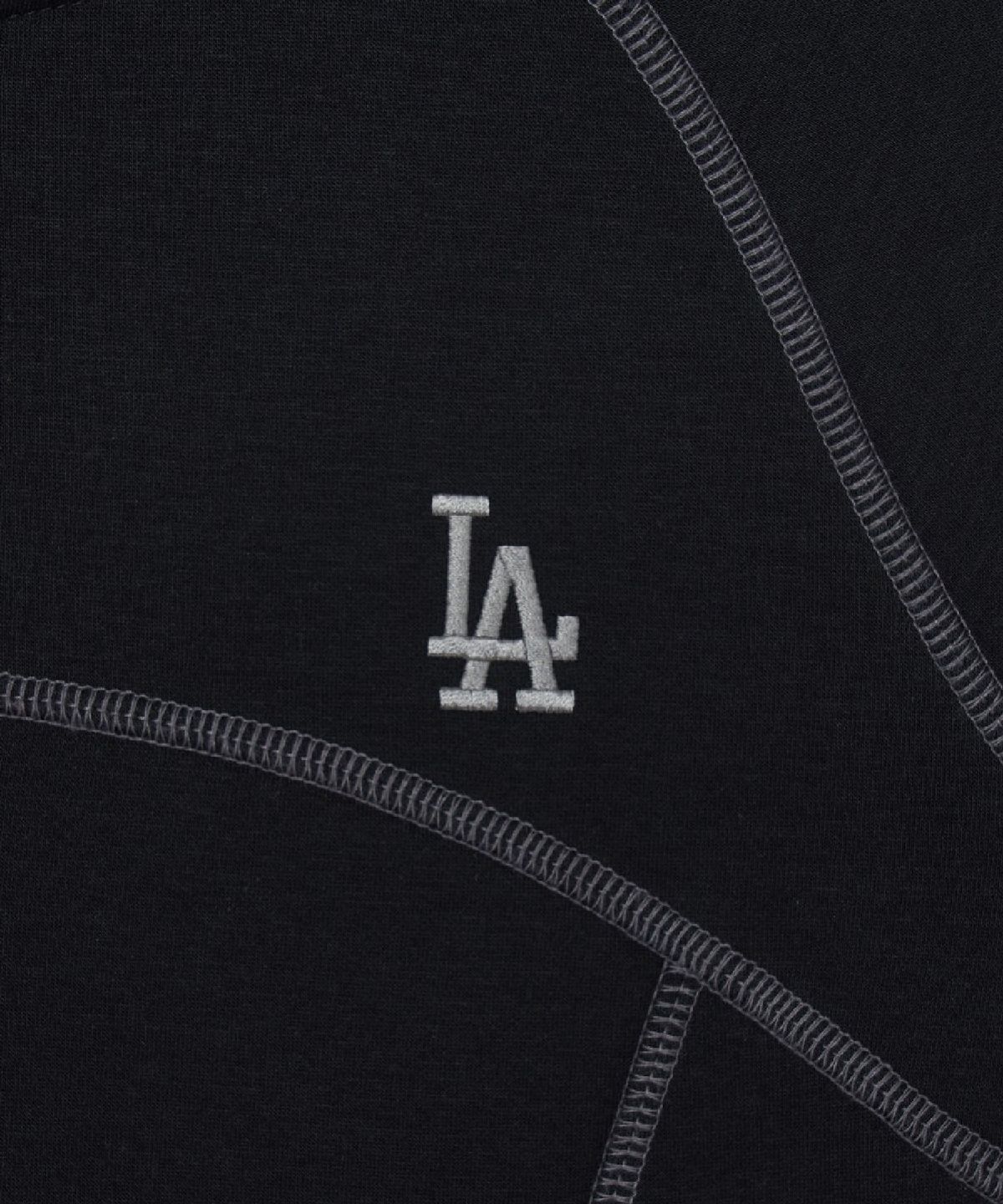 엠엘비(MLB) 여성 베이직 스포티브 절개 기모 후드집업 LA (Black)