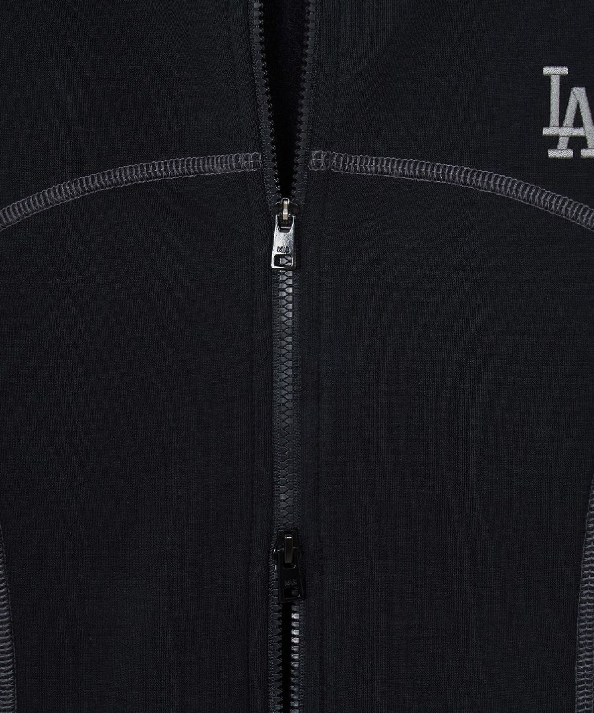 엠엘비(MLB) 여성 베이직 스포티브 절개 기모 후드집업 LA (Black)