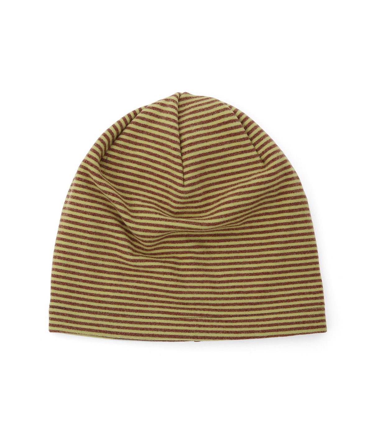 언더컨트롤(UNDERCONTROL) 플리스 겨울 스트라이프 투톤 니트 두겹 비니 TENCEL MIX LONG WINTER HAT / DUAL COLOR / OLIVE BROWN